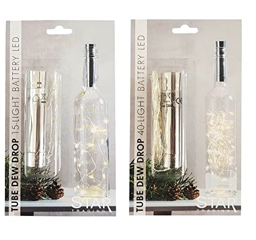 NETPROSHOP Korken Lichterkette Silber 15er oder 40er LEDs, Batteriebetrieben mit Timer, warmweiß, Farbe:Silber, Auswahl:40 LED NETPROSHOP Korken Lichterkette Silber 15er oder 40er LEDs, Batteriebetrieben mit Timer, warmweiß, Farbe:Silber, Auswahl:40 LED von NETPROSHOP
