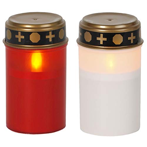 NETPROSHOP LED Batterie Grablicht Flackernd mit Timer Weiß oder Rot Outdoor, Farbe:Rot NETPROSHOP LED Batterie Grablicht Flackernd mit Timer Weiß oder Rot Outdoor, Farbe:Rot von NETPROSHOP