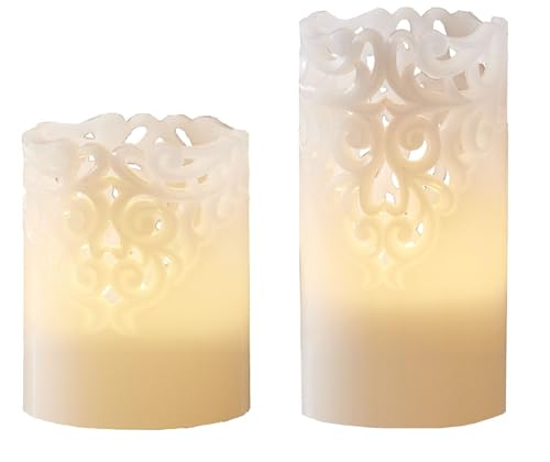 NETPROSHOP LED Echt- Wachskerze Weiß Clary Rankendesign mit Timer Batteriebetrieb 10 o.15cm, Auswahl:15 cm NETPROSHOP LED Echt- Wachskerze Weiß Clary Rankendesign mit Timer Batteriebetrieb 10 o.15cm, Auswahl:15 cm von NETPROSHOP