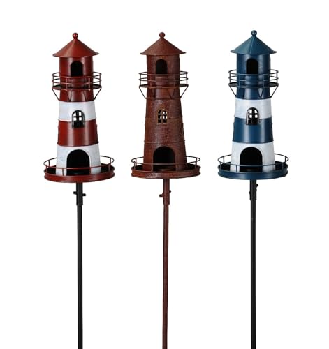 NETPROSHOP Leuchtturm aus Metall am Stab, Höhe ca. 136 cm Gartenstecker, Farbe:Rost NETPROSHOP Leuchtturm aus Metall am Stab, Höhe ca. 136 cm Gartenstecker, Farbe:Rost von NETPROSHOP