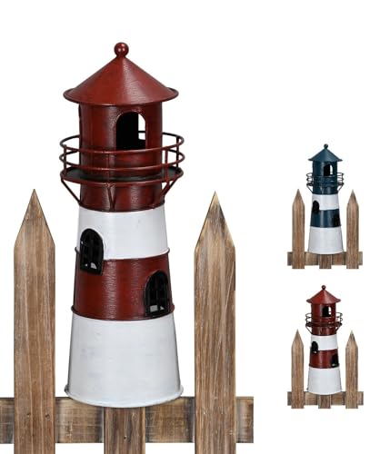 NETPROSHOP Maritime Zaunfigur Leuchtturm aus Metall Höhe ca.26cm Zaunhocker, Farbe:Rot NETPROSHOP Maritime Zaunfigur Leuchtturm aus Metall Höhe ca.26cm Zaunhocker, Farbe:Rot von NETPROSHOP