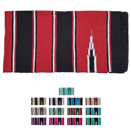 NETPROSHOP Navajo Westerndecke Baumwolle Sattelunterlage Satteldecke, Farbe:Schwarz/Rot von NETPROSHOP