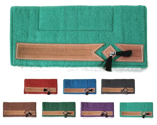 NETPROSHOP Pony Western Pad mit weichem Webfell und Lederverzierung, Rückenlänge ca. 62 cm, Farbe:Türkis NETPROSHOP Pony Western Pad mit weichem Webfell und Lederverzierung, Rückenlänge ca. 62 cm, Farbe:Türkis von NETPROSHOP