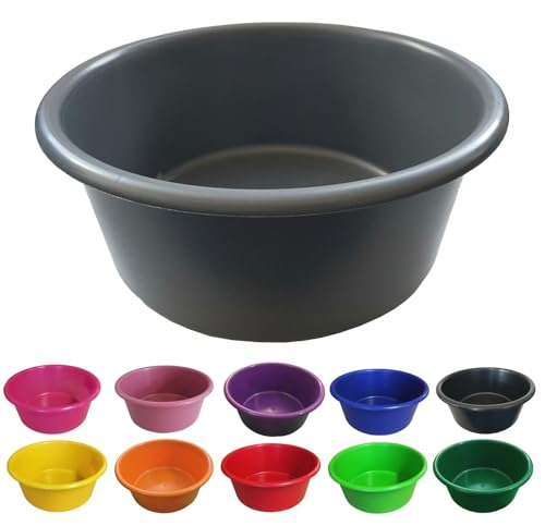 NETPROSHOP Schüssel Müsli Schale 5 Liter auf Wunsch mit Deckel Lebensmittelecht, Farbe:Anthrazit von NETPROSHOP