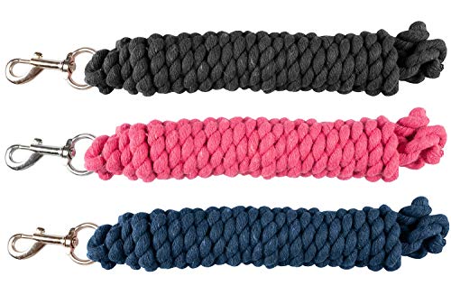 NETPROSHOP Starker Baumwoll-Führstrick 4m Lang Silberfarbener Karabinerhaken Farbauswahl, Farbe:Pink NETPROSHOP Starker Baumwoll-Führstrick 4m Lang Silberfarbener Karabinerhaken Farbauswahl, Farbe:Pink von NETPROSHOP
