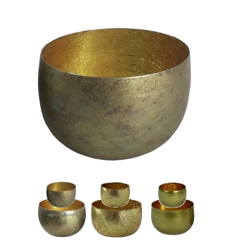 NETPROSHOP Teelichthalter Metallschale Gold und Bronze Windlicht 8cm und 12 cm, Farbe:Bronze, Auswahl:8 cm NETPROSHOP Teelichthalter Metallschale Gold und Bronze Windlicht 8cm und 12 cm, Farbe:Bronze, Auswahl:8 cm von NETPROSHOP