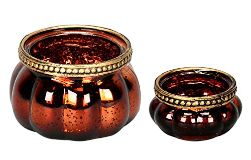 NETPROSHOP Teelichthalter Orientalisch Windlicht aus Glas mit Metalldekor, Farbe:Braun, Auswahl:5.5 cm von NETPROSHOP