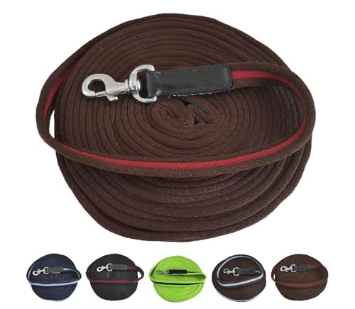 NETPROSHOP Weiche Nylon Longe 8 Meter mit Karabinerhaken Bodenarbeit Longierzubehör, Farbe:Braun/Bordeaux NETPROSHOP Weiche Nylon Longe 8 Meter mit Karabinerhaken Bodenarbeit Longierzubehör, Farbe:Braun/Bordeaux von NETPROSHOP