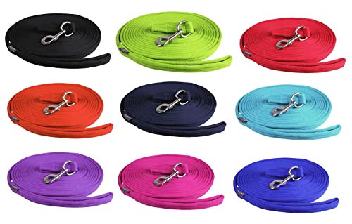 NETPROSHOP Weiche Softlonge mit Karabiner (8 Meter) in tollen klaren Farben, einfarbig, Farbe:Kobaltblau von NETPROSHOP