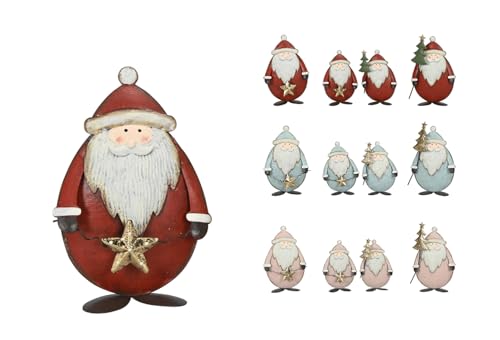 NETPROSHOP Weihnachtsmann Metallfigur Höhe ca. 13 oder 18 cm Nikolaus mit Baum oder Stern, Farbe:Rot-Stern, Auswahl:klein NETPROSHOP Weihnachtsmann Metallfigur Höhe ca. 13 oder 18 cm Nikolaus mit Baum oder Stern, Farbe:Rot-Stern, Auswahl:klein von NETPROSHOP