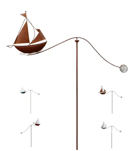 NETPROSHOP Windspiel Wippe Gartendeko Gartenstecker Breite ca. 77cm Höhe ca. 28cm + 110cm Stab, Farbe:Rost NETPROSHOP Windspiel Wippe Gartendeko Gartenstecker Breite ca. 77cm Höhe ca. 28cm + 110cm Stab, Farbe:Rost von NETPROSHOP