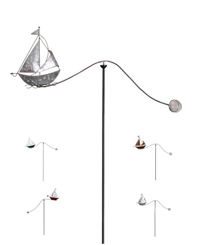 NETPROSHOP Windspiel Wippe Gartendeko Gartenstecker Breite ca. 77cm Höhe ca. 28cm + 110cm Stab, Farbe:Zink NETPROSHOP Windspiel Wippe Gartendeko Gartenstecker Breite ca. 77cm Höhe ca. 28cm + 110cm Stab, Farbe:Zink von NETPROSHOP