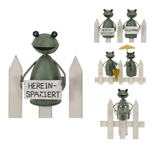 NETPROSHOP Zaunfigur Frosch Zaunhocker Frösche oder Regenmesser Metall Höhe ca. 16-20 cm, Auswahl:Hereinspaziert NETPROSHOP Zaunfigur Frosch Zaunhocker Frösche oder Regenmesser Metall Höhe ca. 16-20 cm, Auswahl:Hereinspaziert von NETPROSHOP