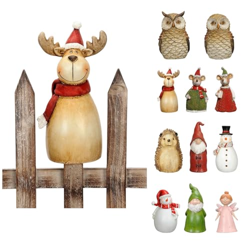 NETPROSHOP Zaunhocker Zaunfigur Elfe Zwerg Schneemann Elch u.v.m. aus Polyresin H: 16-20cm, Auswahl:Elch NETPROSHOP Zaunhocker Zaunfigur Elfe Zwerg Schneemann Elch u.v.m. aus Polyresin H: 16-20cm, Auswahl:Elch von NETPROSHOP