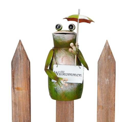 NETPROSHOP Zaunhocker Zaunfigur Rabe oder Frosch aus Metall, H: 15-25cm, Auswahl:Frosch Willkommen NETPROSHOP Zaunhocker Zaunfigur Rabe oder Frosch aus Metall, H: 15-25cm, Auswahl:Frosch Willkommen von NETPROSHOP