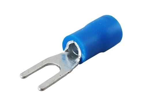 netproshop 10 x Gabel Kabelschuhe 1,5-2,5mm² M3 blau von NETPROSHOP