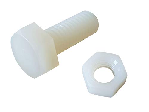 netproshop 10 x Sechskant Schraube und Mutter Kunststoff M8 20mm weiss netproshop 10 x Sechskant Schraube und Mutter Kunststoff M8 20mm weiss von NETPROSHOP