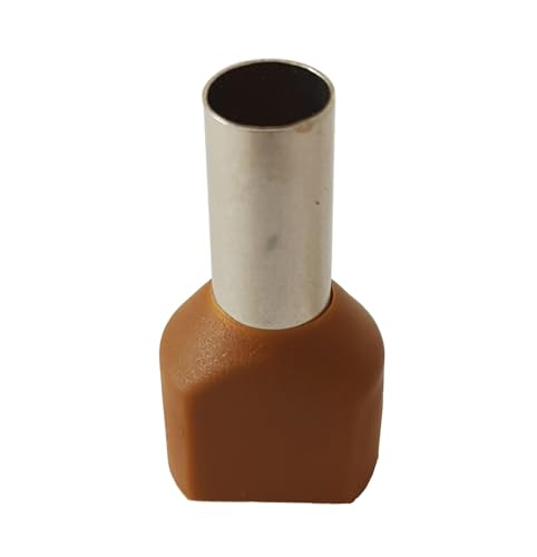 netproshop 100 x Aderendhülsen Twin 2x10,0mm² Länge 14mm, Farbe:Braun netproshop 100 x Aderendhülsen Twin 2x10,0mm² Länge 14mm, Farbe:Braun von NETPROSHOP