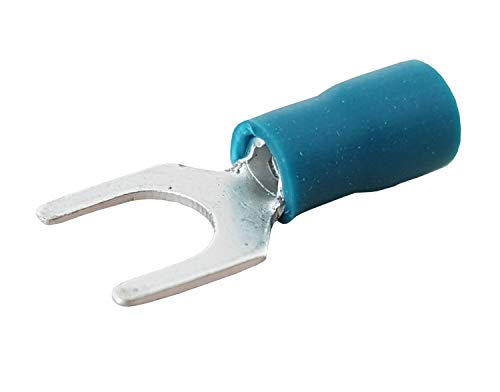 netproshop 100 x Gabel Kabelschuhe 1,5-2,5mm² M6 blau von NETPROSHOP