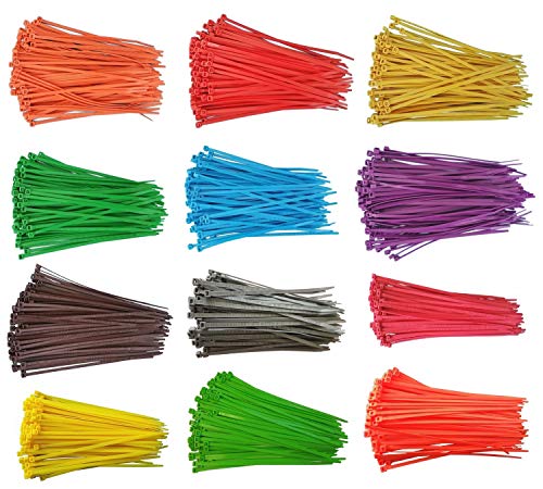 netproshop 100 x Kabelbinder 4,8x200mm, für Bündel bis 52mm, Farbe:Braun von NETPROSHOP