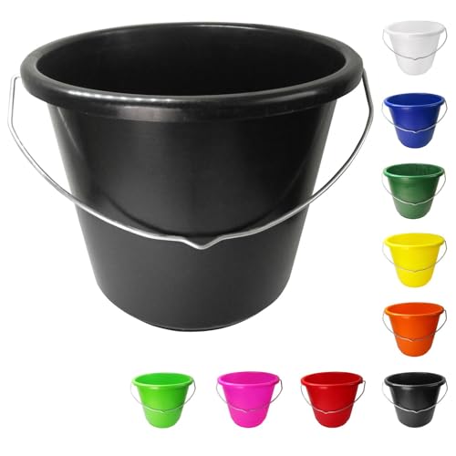 netproshop 12 Liter Eimer Groß mit Skala Lebensmittelecht Futtereimer Haushaltseimer, Farbe:Schwarz netproshop 12 Liter Eimer Groß mit Skala Lebensmittelecht Futtereimer Haushaltseimer, Farbe:Schwarz von NETPROSHOP