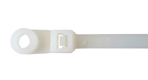netproshop 25 x Kabelbinder 4,8x200mm mit Schrauböse 5mm DM natur von NETPROSHOP