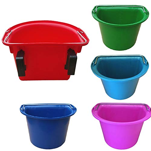 netproshop Eimer zum Hängen mit Haken Flexibel Abnehmbar 12 Liter, Farbe:Rot von NETPROSHOP