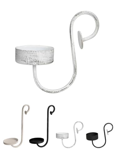 netproshop Kerzenhalter BZW. Teelichthalter zum Einhängen schwarz oder Weiss Höhe ca. 23cm BZW. 9cm, Farbe:Weiss, Auswahl:9 cm von NETPROSHOP