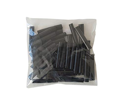 netproshop Schrumpfschlauch Abschnitte 6mm, 40mm lang (4:1) Schwarz (40 Stück) von NETPROSHOP