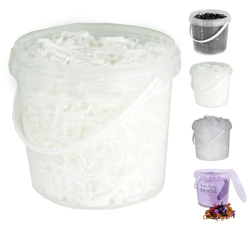 netproshop Silikon Mähnengummis Gummis ca 1800 Stück im Eimer Reißfest versch. Farben, Farbe:Weiss netproshop Silikon Mähnengummis Gummis ca 1800 Stück im Eimer Reißfest versch. Farben, Farbe:Weiss von NETPROSHOP