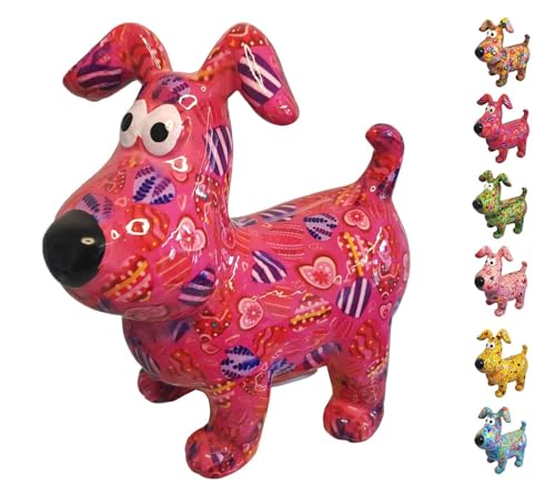 netproshop Spardose Hund Idifix aus Keramik Pomme Pidou Hündchen Größe M, Auswahl:Pink Love von NETPROSHOP