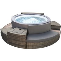 Design-Möbel für Spa Vita premium Netspa Gesamtaußendurchmesser mit Möbeln 290cm pvc Geflecht - Set aus 5 Modulen von NETSPA