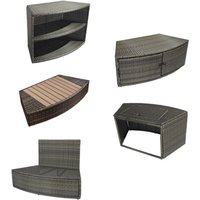 Design Spa Möbel halbsteif Octopus Netspa PVC geflochten - Gesamtdurchmesser außen Möbel 290cm - Set 5 Module von NETSPA