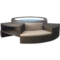 SP-VIP160B/MOB2 Vita Premium + Möbel (5 Teile) - Semi-rigid spa - Rund - Netspa von NETSPA