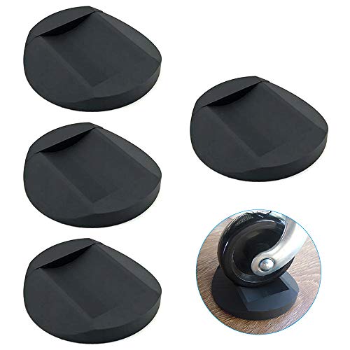 4 Stück Gummi Möbeluntersetzer, Bodenschutz Möbel rutschfeste Möbel Tassen, Ideale Anti-Rutsch-Matte Eignet Sich für Alle Arten von Möbeln mit Rädern und Sofas(schwarz) von NETUME