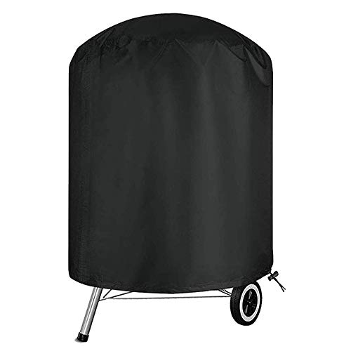 NETUME Grillabdeckung Grill Abdeckhaube wasserdichte und Robuste Runder Kugelgrill Abdeckung, BBQ Abdeckhaube Gasgrill, Winddicht, UV- und Wasserdicht, Mit Kordelzug (71x73 cm) Schwarz von NETUME