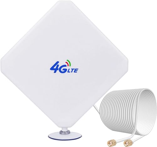 NETVIP SMA 4G Hochleistungs LTE Antenne 35dBi Netzwerk Ethernet Verstärker-Antenne Omnidirektionale Antenne Signalverstärker Verstärker für Huawei B593/B880/E5172/B890 et von NETVIP