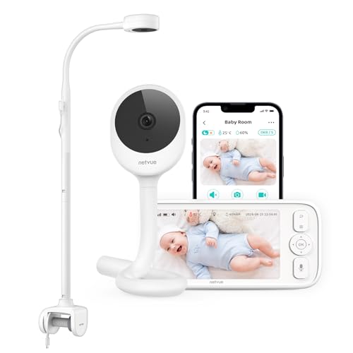 NETVUE 5000mAh Babyphone mit Kamera und 4 in 1 Halterung in Weiß NETVUE 5000mAh Babyphone mit Kamera und 4 in 1 Halterung in Weiß von NETVUE