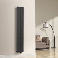 Designheizkörper Nore Schwarz 180x30cm Einlagig 598W [neu.haus] von [NEU.HAUS]
