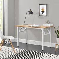 Schreibtisch Alta 120x60cm klappbar Buche/Weiß neu.haus von [NEU.HAUS]