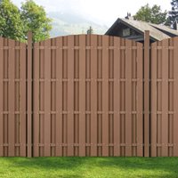 Neu.holz - wpc Gartenzaun mit Rundbogen (165-185)x932 cm Braun [ ] von NEU.HOLZ