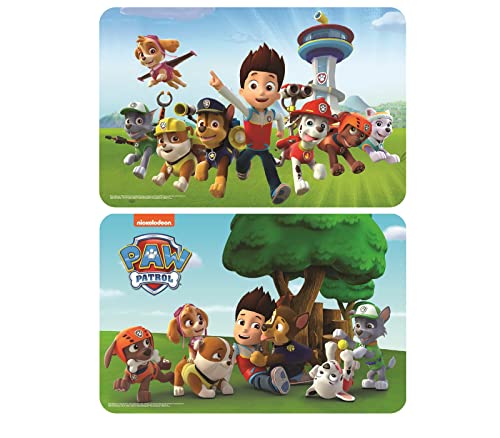 2 Stück Paw Patrol Tischunterlage Platzdeckchen Malunterlage Knetunterlage Eßunterlage (Mehrfarbig Set Nr.7) von NEU