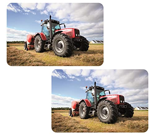 2 Stück Trecker Traktor Tischunterlage Platzdeckchen Malunterlage Knetunterlage Eßunterlage Tischset (Mehrfarbig Set Nr. 1) von NEU