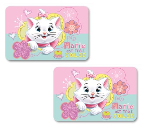 2 Stück kompatibel zu Aristocats - Marie Tischunterlage Platzdeckchen Malunterlage Knetunterlage Eßunterlage Tischset (Pink Set Nr.3) von NEU