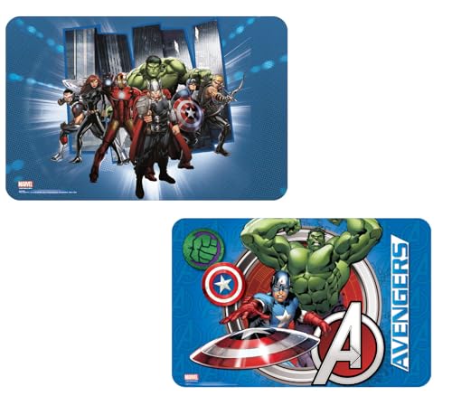 2 Stück kompatibel zu Avengers Tischunterlage Platzdeckchen Malunterlage Knetunterlage Eßunterlage (Mehrfarbig Set 4) von NEU