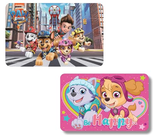 2 Stück kompatibel zu Paw Patrol Tischunterlage Platzdeckchen Malunterlage Knetunterlage Eßunterlage (Mehrfarbig Set Nr.9) von NEU