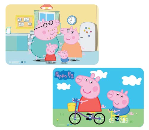 2 Stück kompatibel zu Peppa Pig Wutz Tischunterlage Platzdeckchen Malunterlage Knetunterlage Eßunterlage (Bunt Set Nr. 2) von NEU
