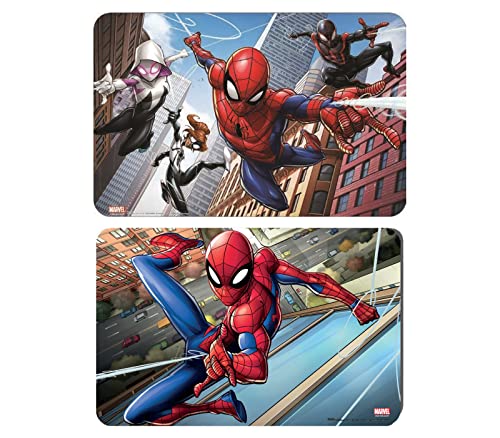 Neu 2 Stück Spiderman Tischunterlage Platzdeckchen Malunterlage Knetunterlage Eßunterlage (Blau Set 2), ca 42 x 28 cm von NEU