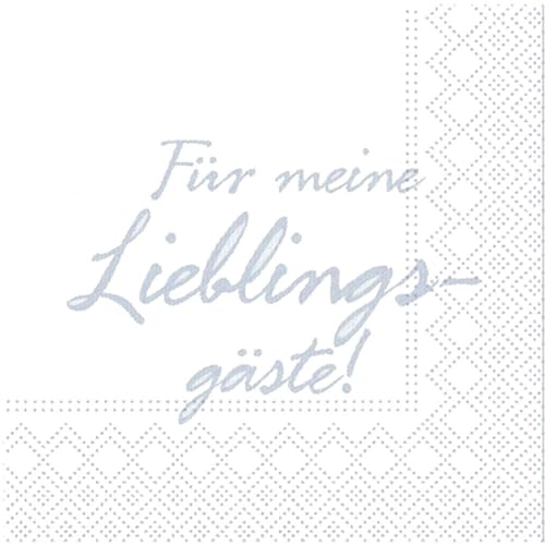 Premium Collection 20 Stück Servietten Spruch Für meine Lieblingsgäste von NEU