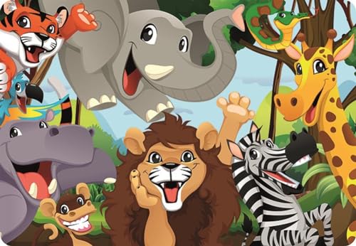 Tischunterlage Platzdeckchen Malunterlage Knetunterlage Eßunterlage Tischset kompatibel zu (Urwald Tiere Zoo) von NEU